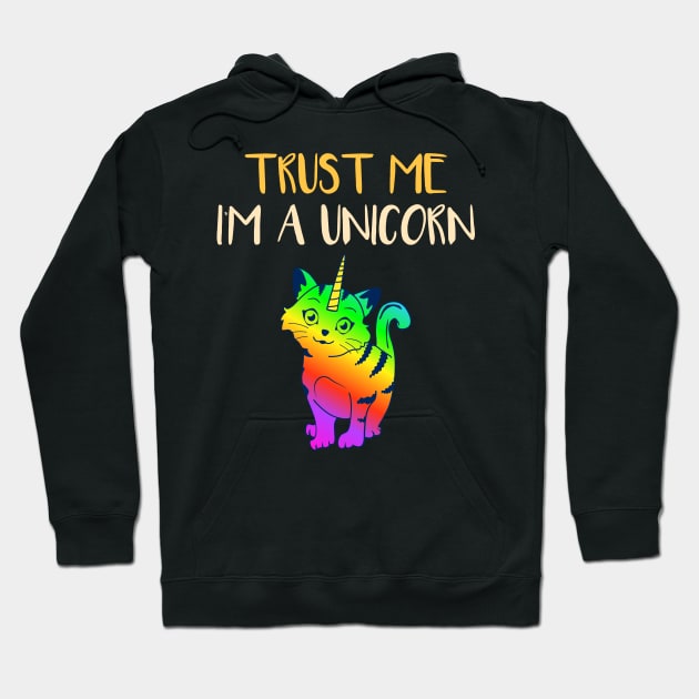 Cat Rainbow Unicorn Hoodie by Tenh